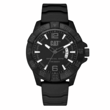 CAT Special Ops K4-121-21-131 Black Silicone Strap Men Watch